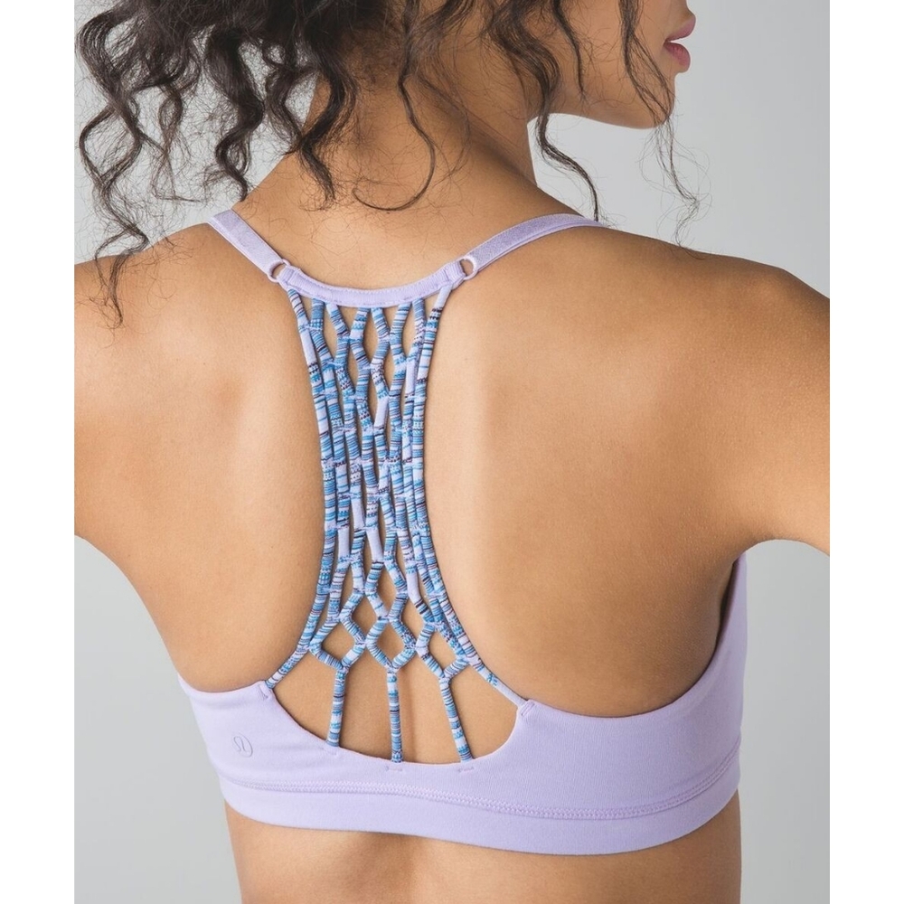 Lululemon True Self Bra II Lilac / Wave Twist Lilac Caspian Blue
